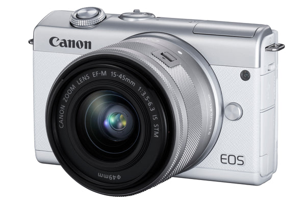 Canon EOS M200 Mirrorless Camera with 15-45 mm f/3.5-6.3 EF-M Lens - White