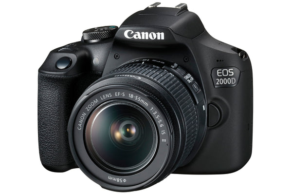 Canon EOS 2000D DSLR Camera with EF-S 18-55mm IS II Lens - Black