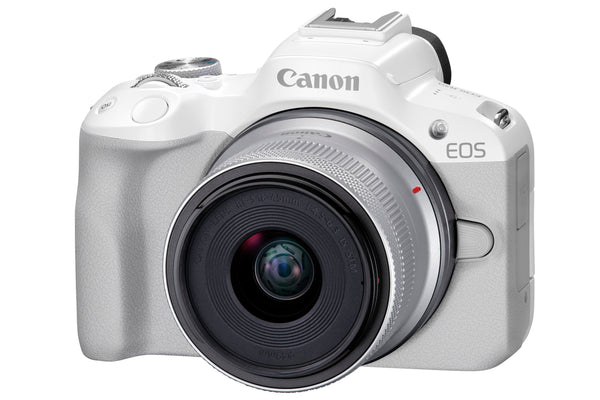 Canon EOS R50 APS-C Mirrorless Camera inc RF-S 18-45mm Lens - White