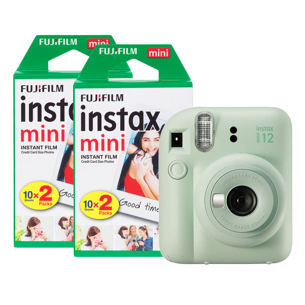 Fujifilm Instax Mini 12 Instant Camera with 40 Shot Film Pack - Mint Green