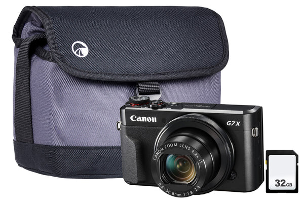 Canon PowerShot G7X MK II Camera inc Case and 32GB SD Card