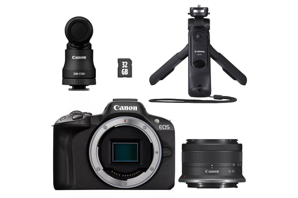 Canon EOS R50 APS-C Mirrorless Camera inc RF-S 18-45mm Lens Creator Kit - Black